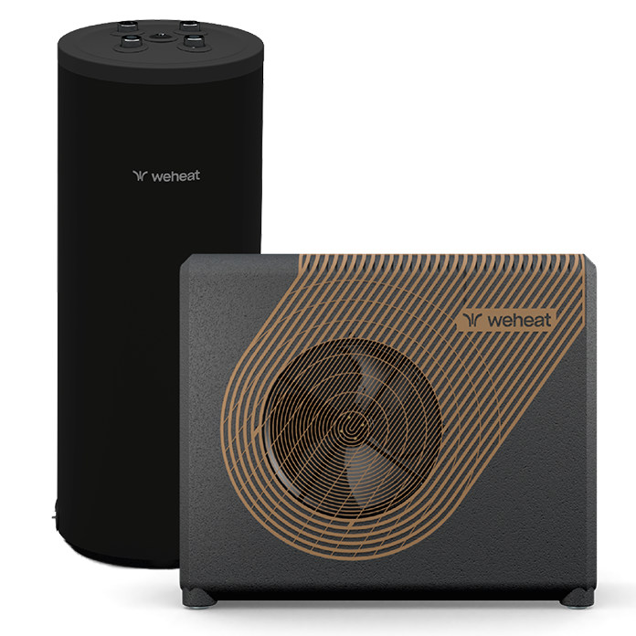 Render van weheat sparrow all-electric warmtepomp met boiler
