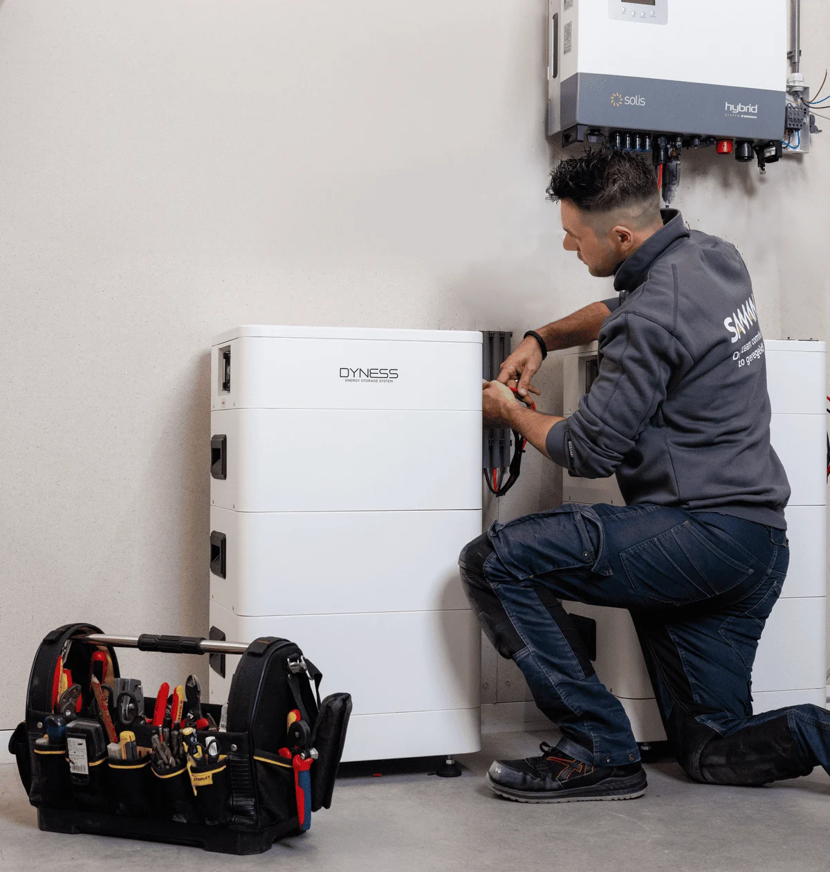 Thuisbatterij met monteur