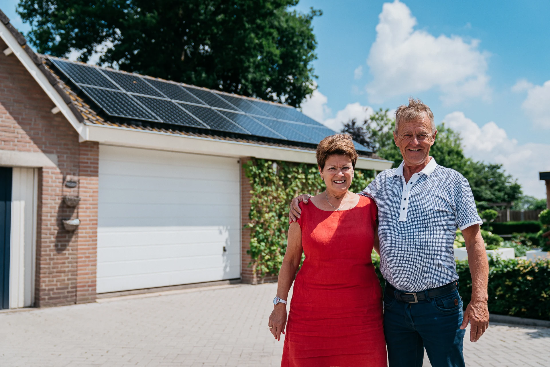 Familie van Groesen uit Wagenberg met zonnepanelen