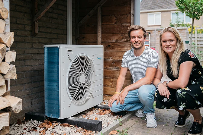 Dhr. de Koning uit Koudekerke met zonnepanelen en een warmtepomp