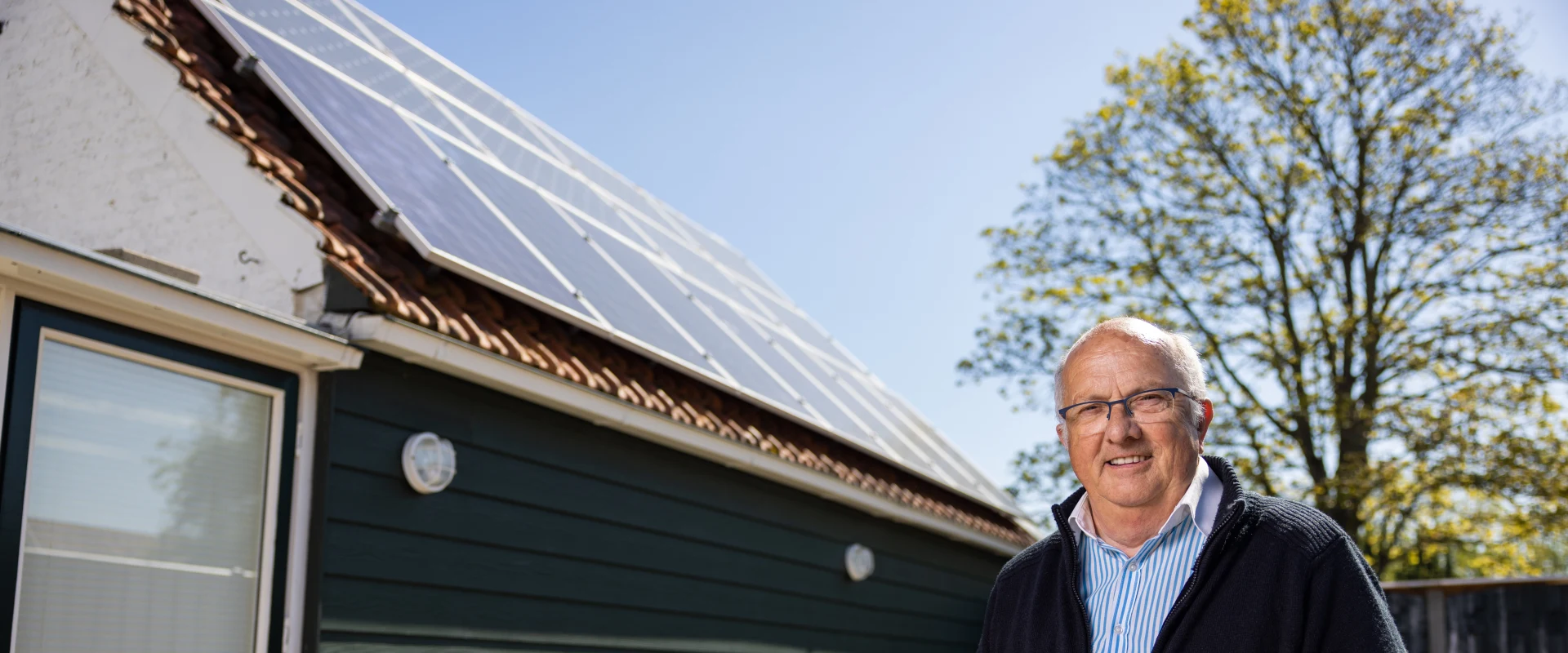 Dhr. Burger uit Schore met zonnepanelen