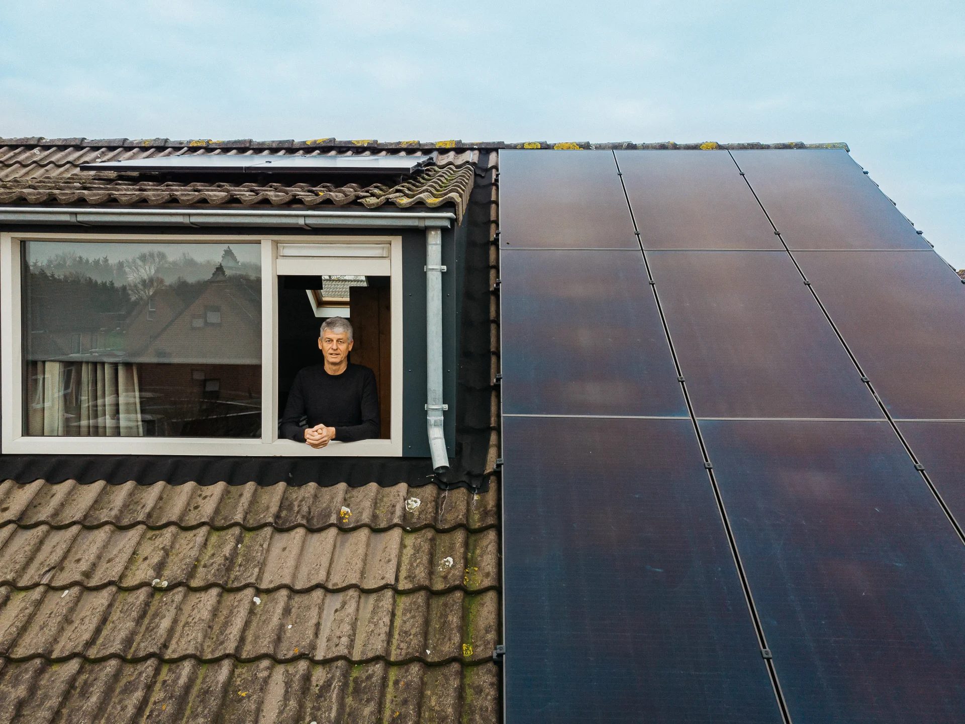 Dhr. Martens uit Rijsbergen met zonnepanelen