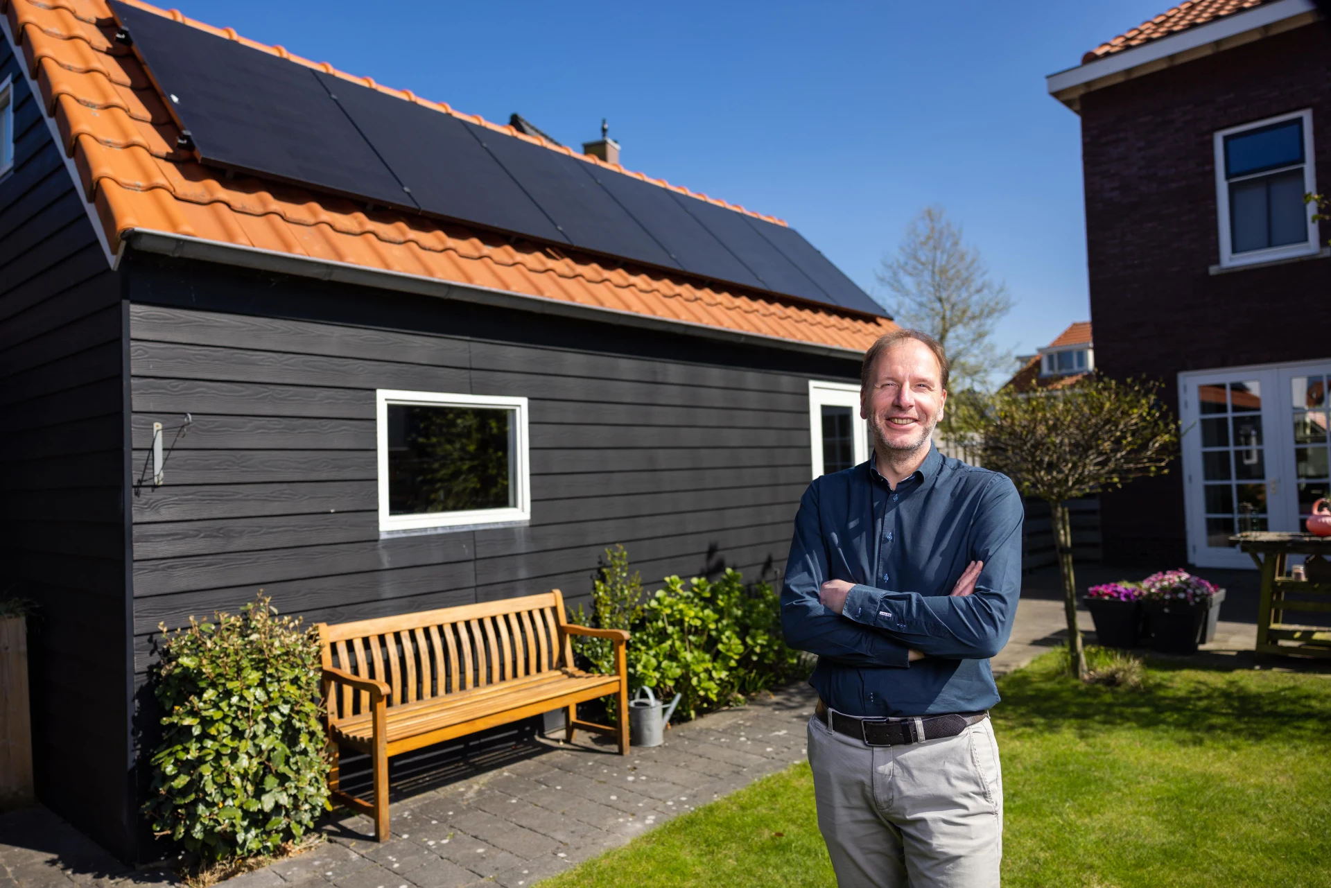 Edwin Aertssen uit Middelburg met zonnepanelen