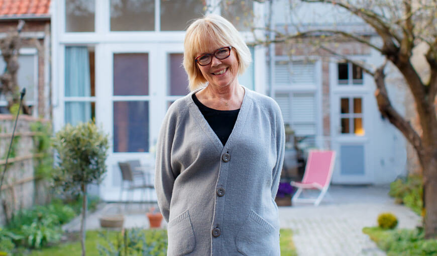 Mevr. Erhardt uit Zierikzee met een cv-ketel