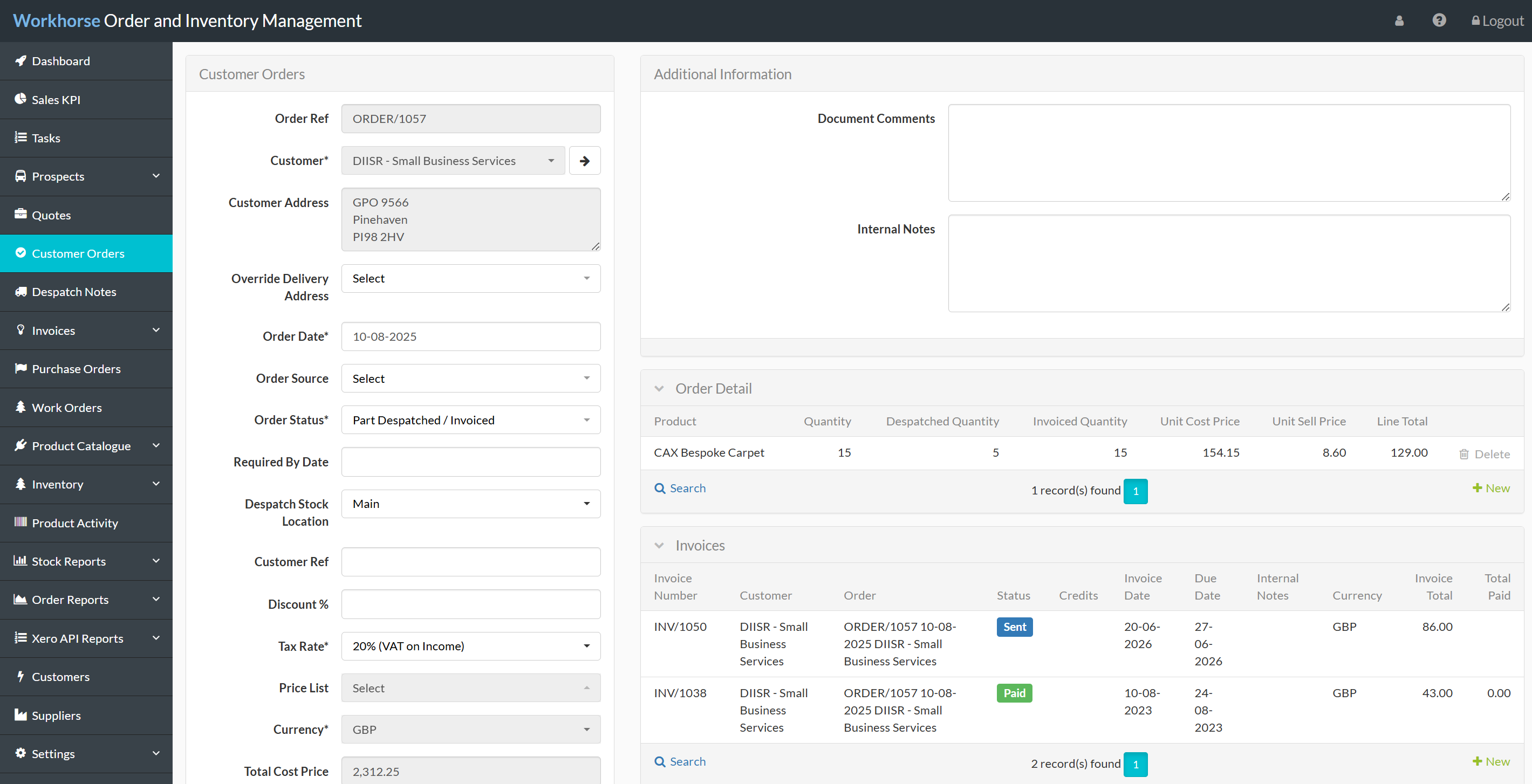 Screenshot 3 for app Workhorse Order & Inventory Management