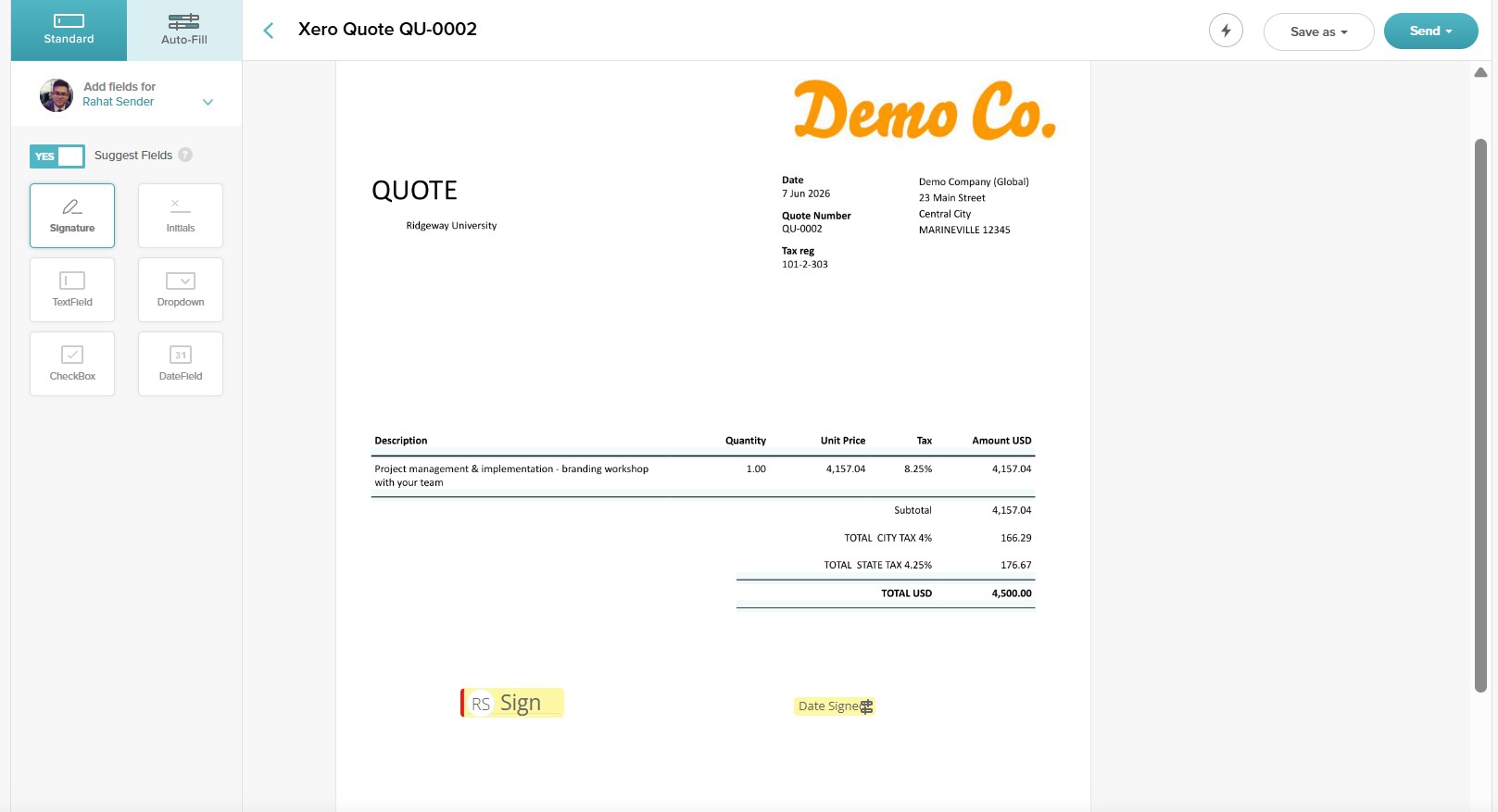 Screenshot 3 for app SignWell