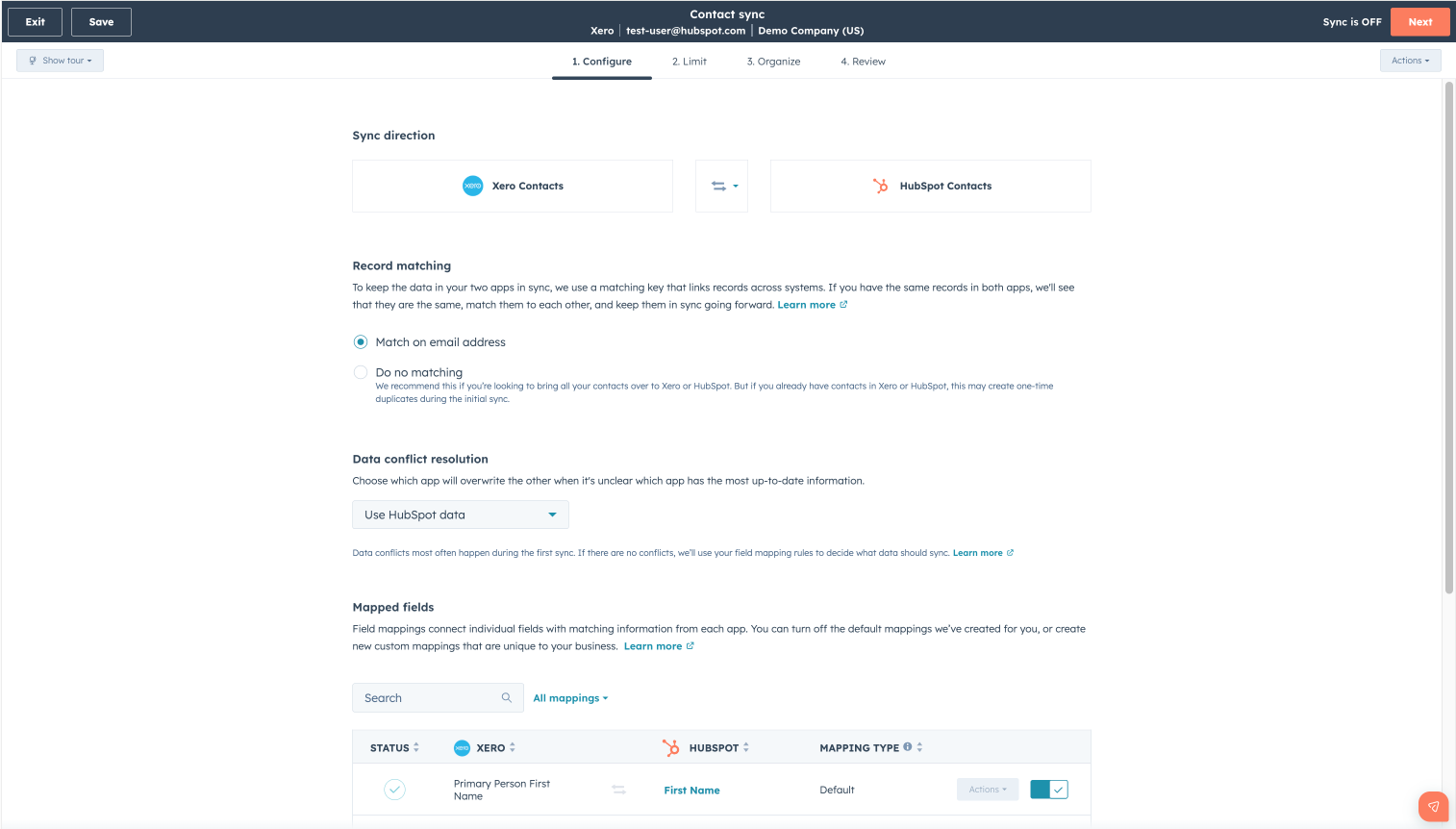 Screenshot 2 for app Data sync by HubSpot