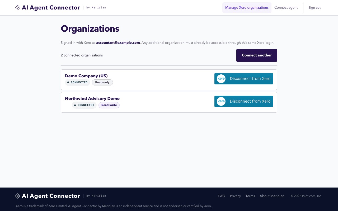Screenshot 2 for app AI agent connector by Meridian