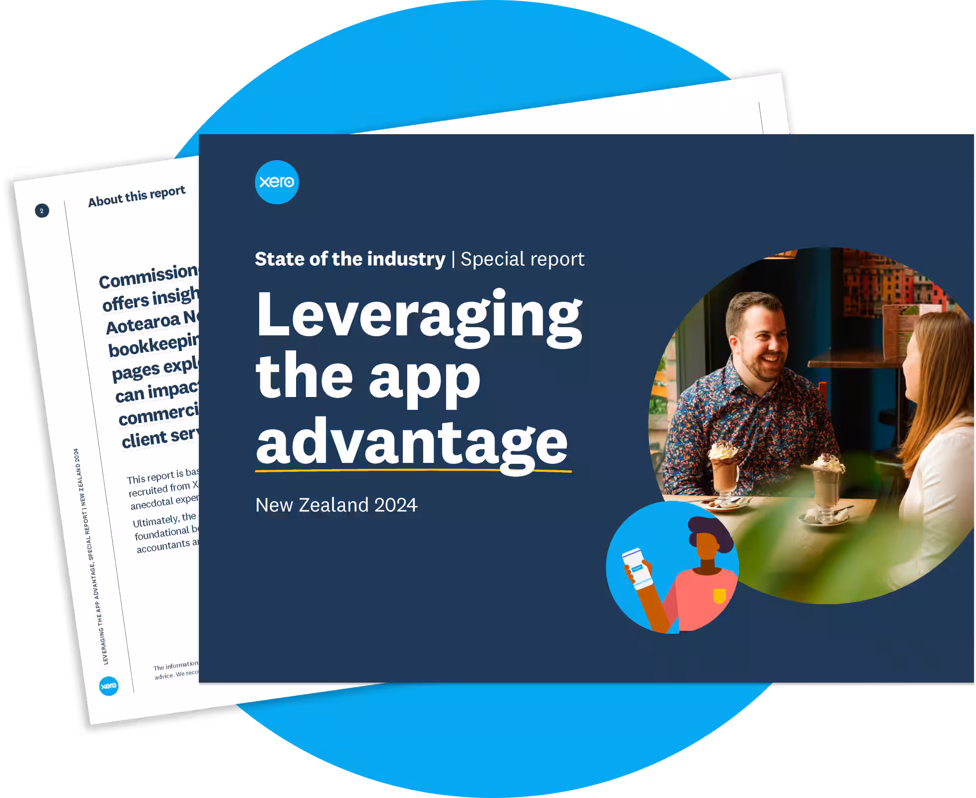 "Leveraging the app advantage" report cover. 