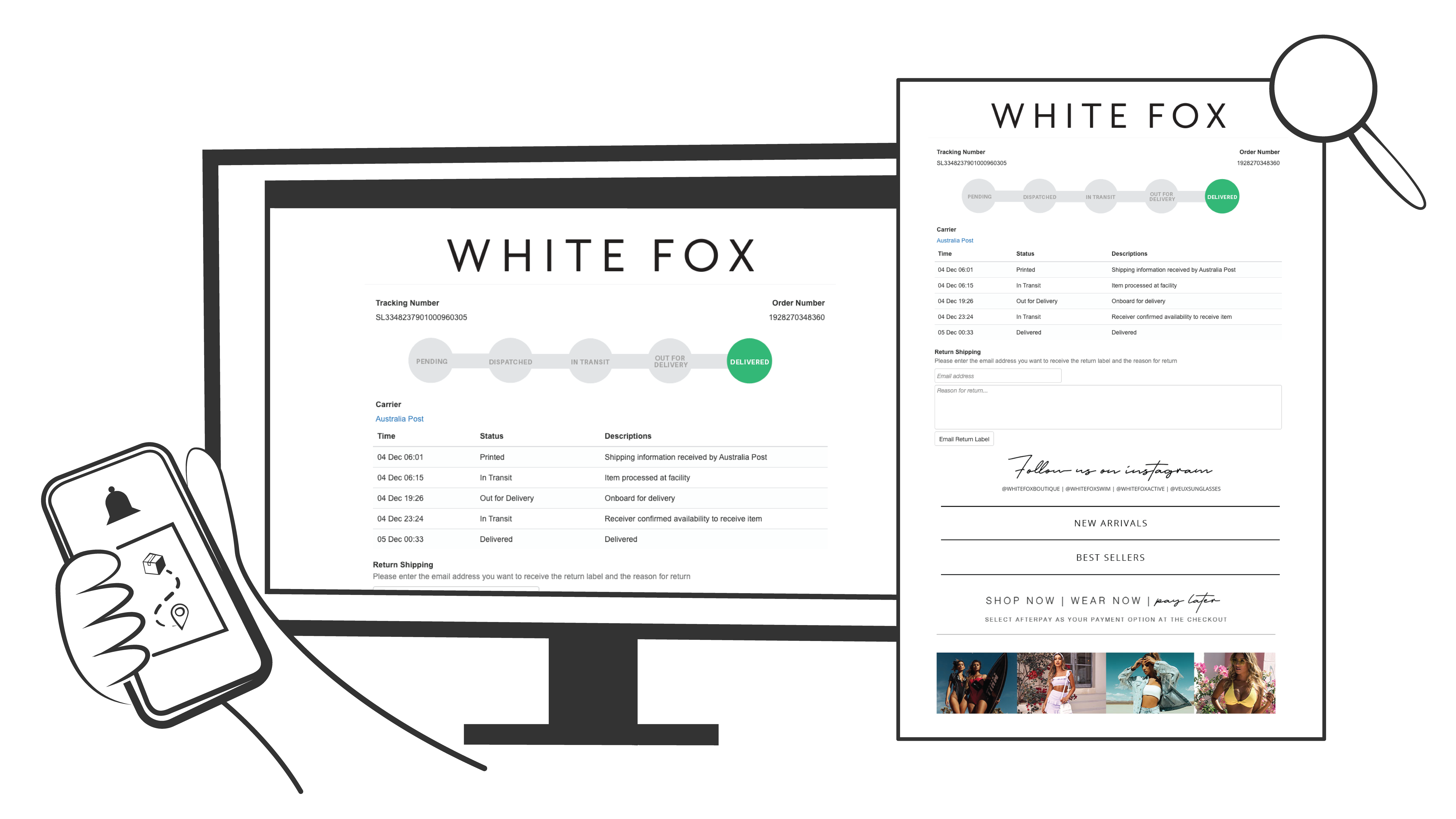 Branded tracking whitefox