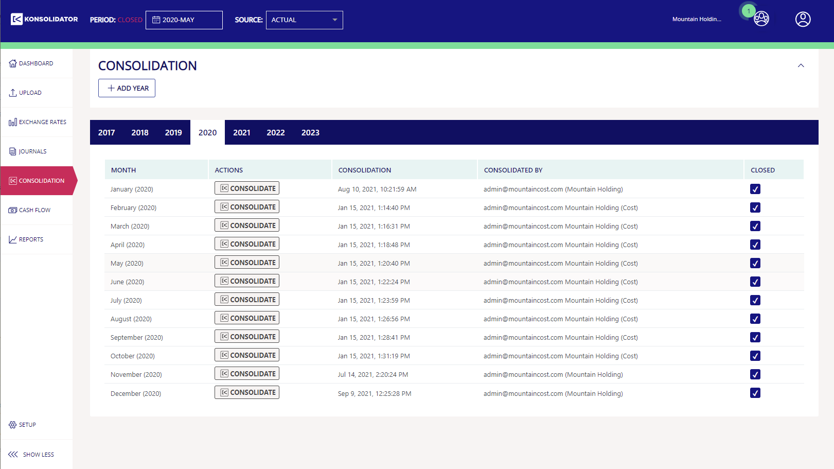 Screenshot 4 for app Konsolidator - Financial Consolidation & Reporting