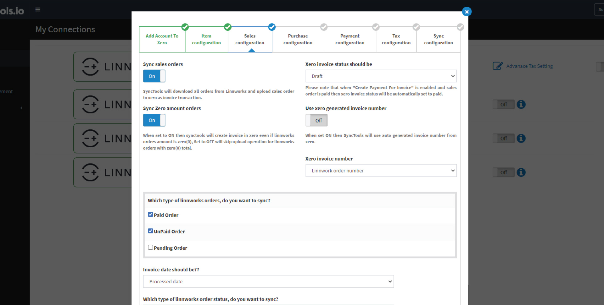 Screenshot 4 of 6 for app Linnworks Xero connector SyncTools