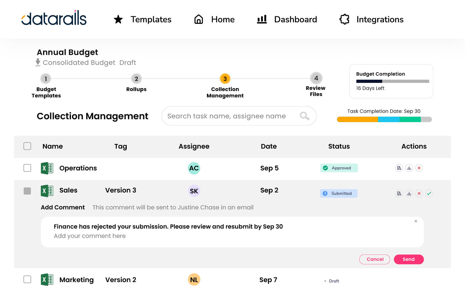 Screenshot 3 for app Datarails