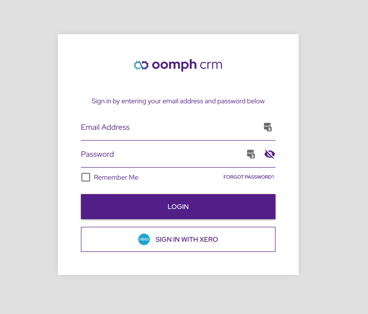 Screenshot 1 of 2 for app Oomph CRM