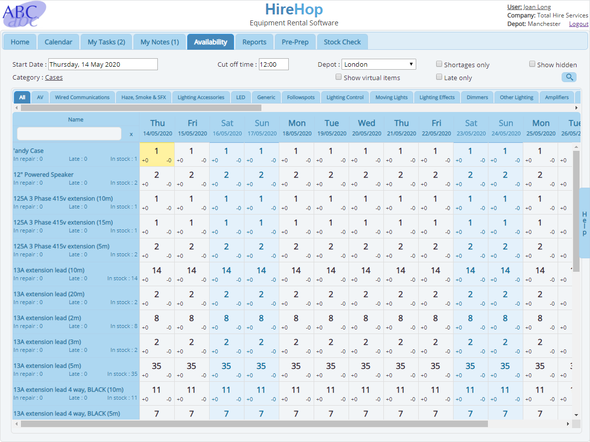 Screenshot 2 for app HireHop Equipment Rental Software