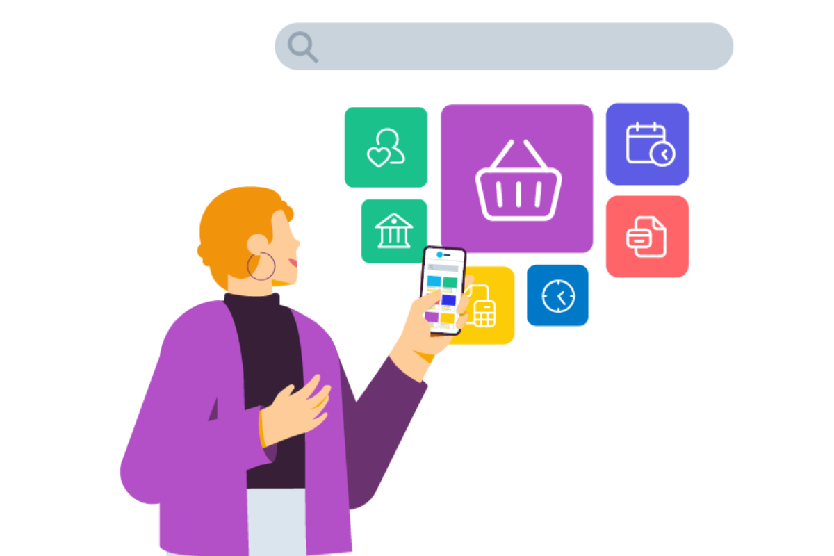 Woman shopping for apps on the Xero App Store,