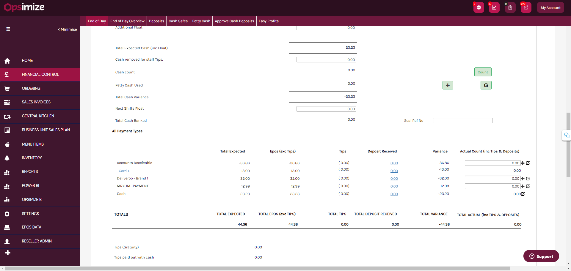 Screenshot 1 for app Opsimize - Financial Control