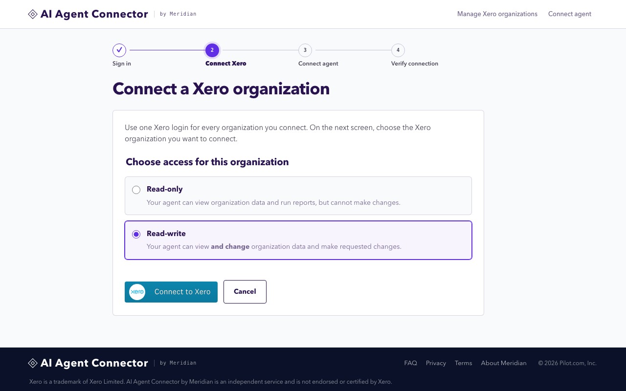 Screenshot 3 for app AI agent connector by Meridian