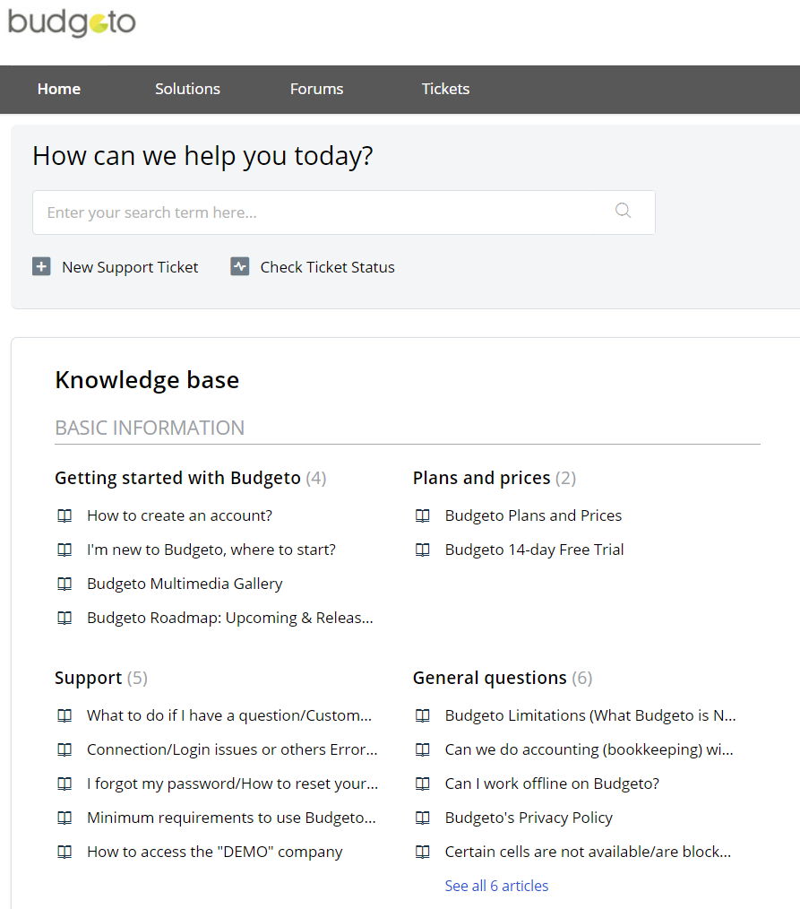 6 Budgeto Xero KnowledgeBase
