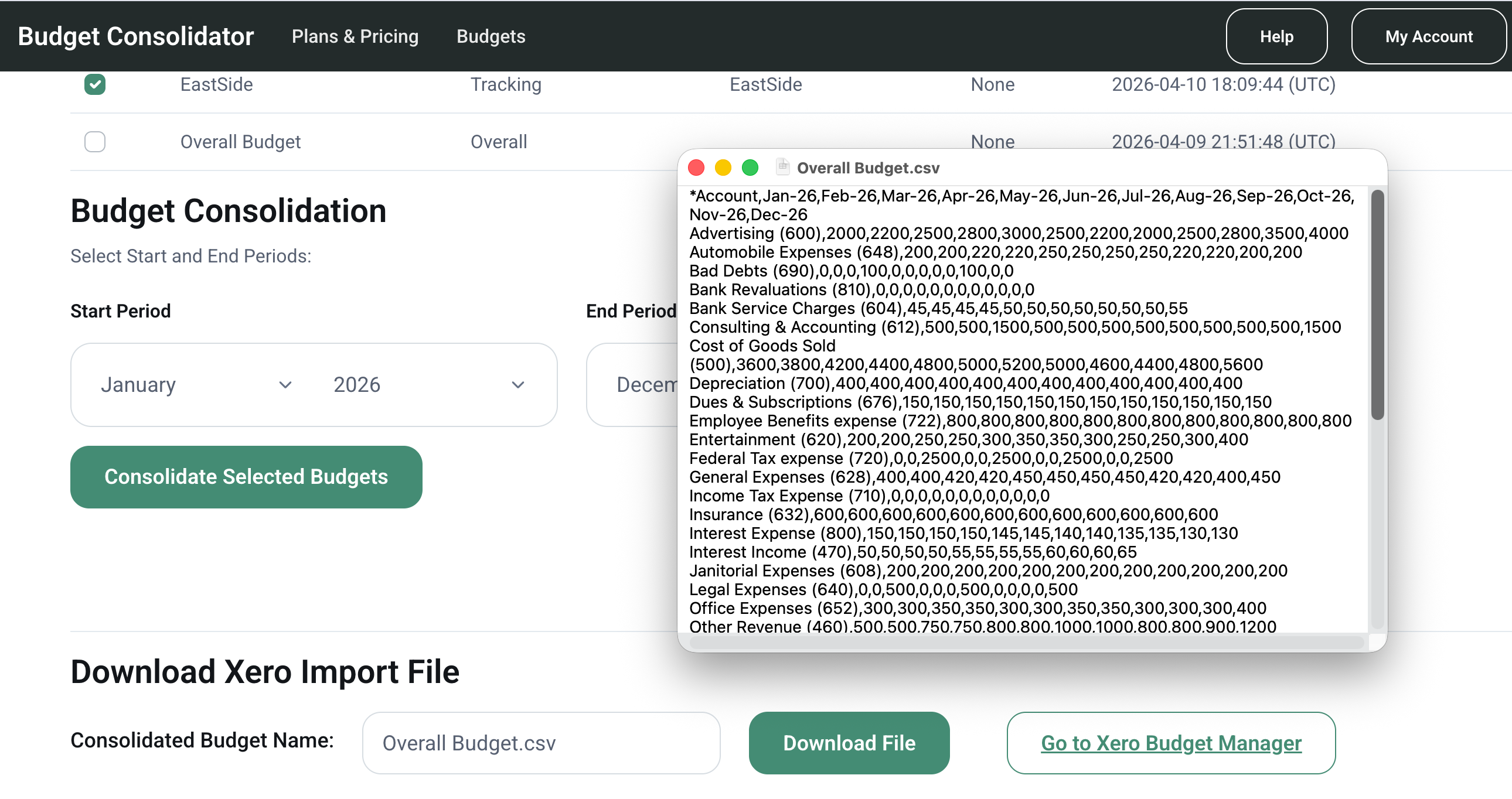 Screenshot 3 for app Budget Consolidator