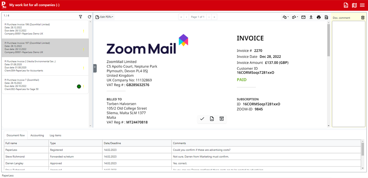 Screenshot 3 for app PaperLess