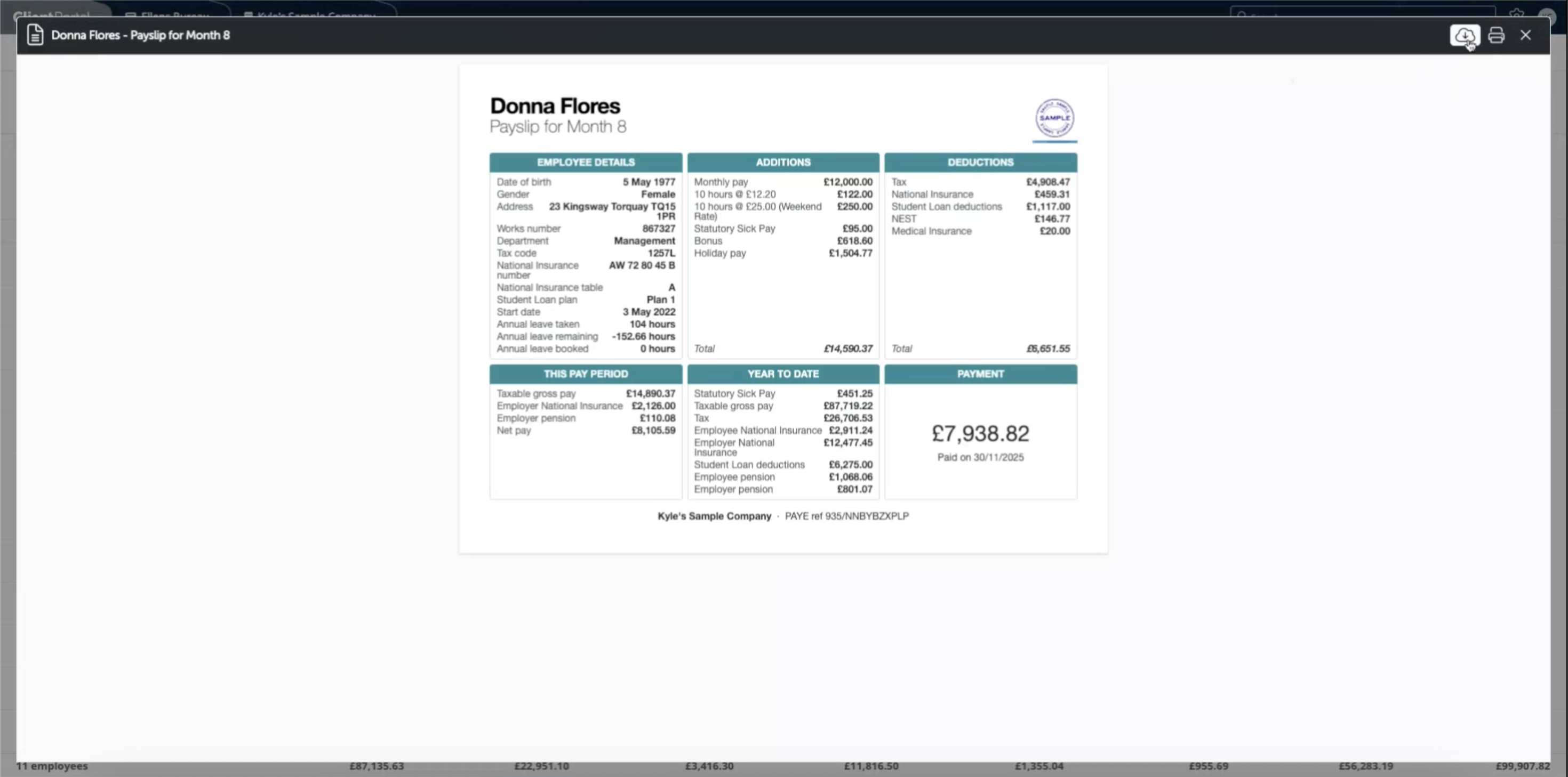 Screenshot 1 for app BrightPay