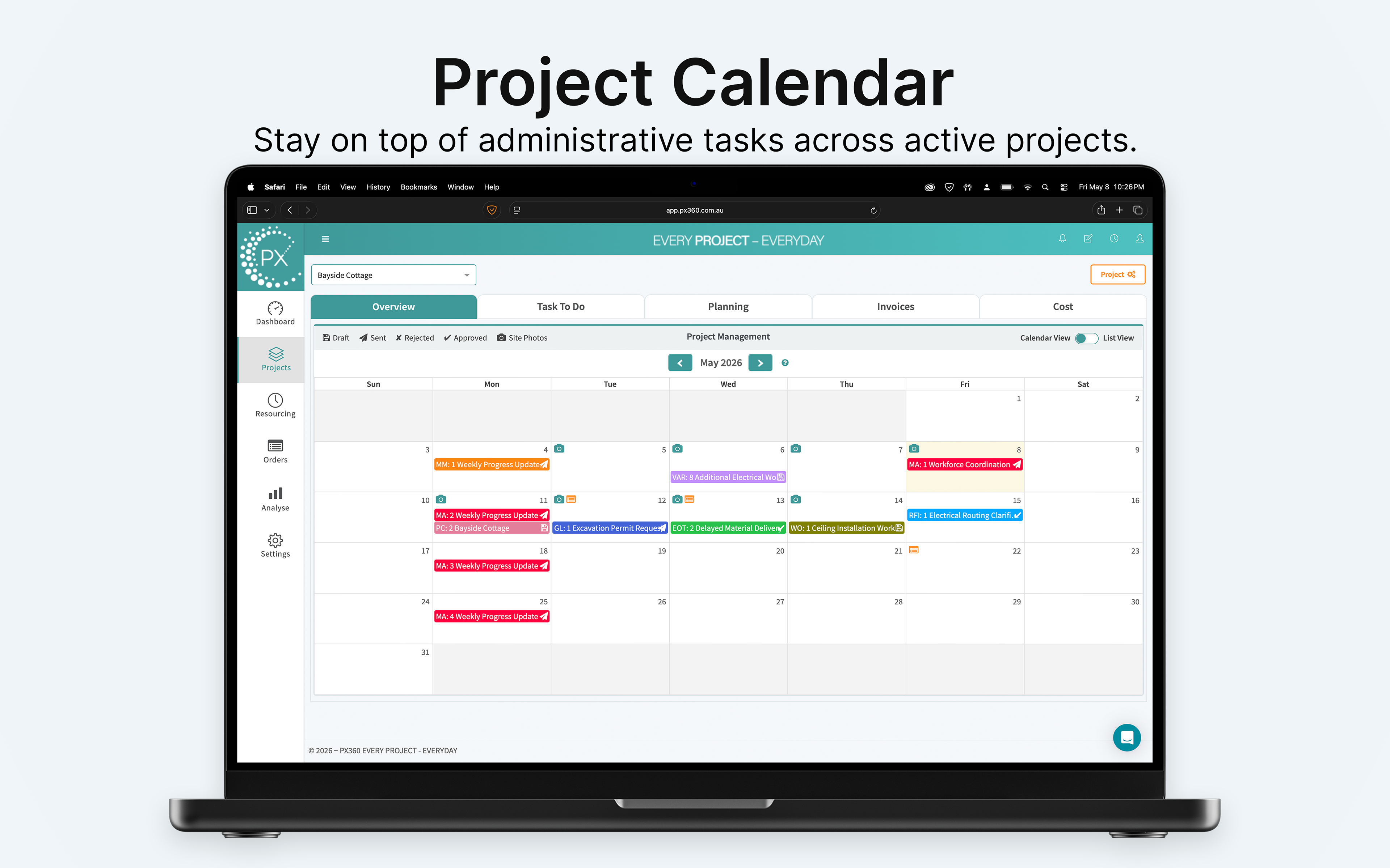 Screenshot 2 for app PX360 Project Manager