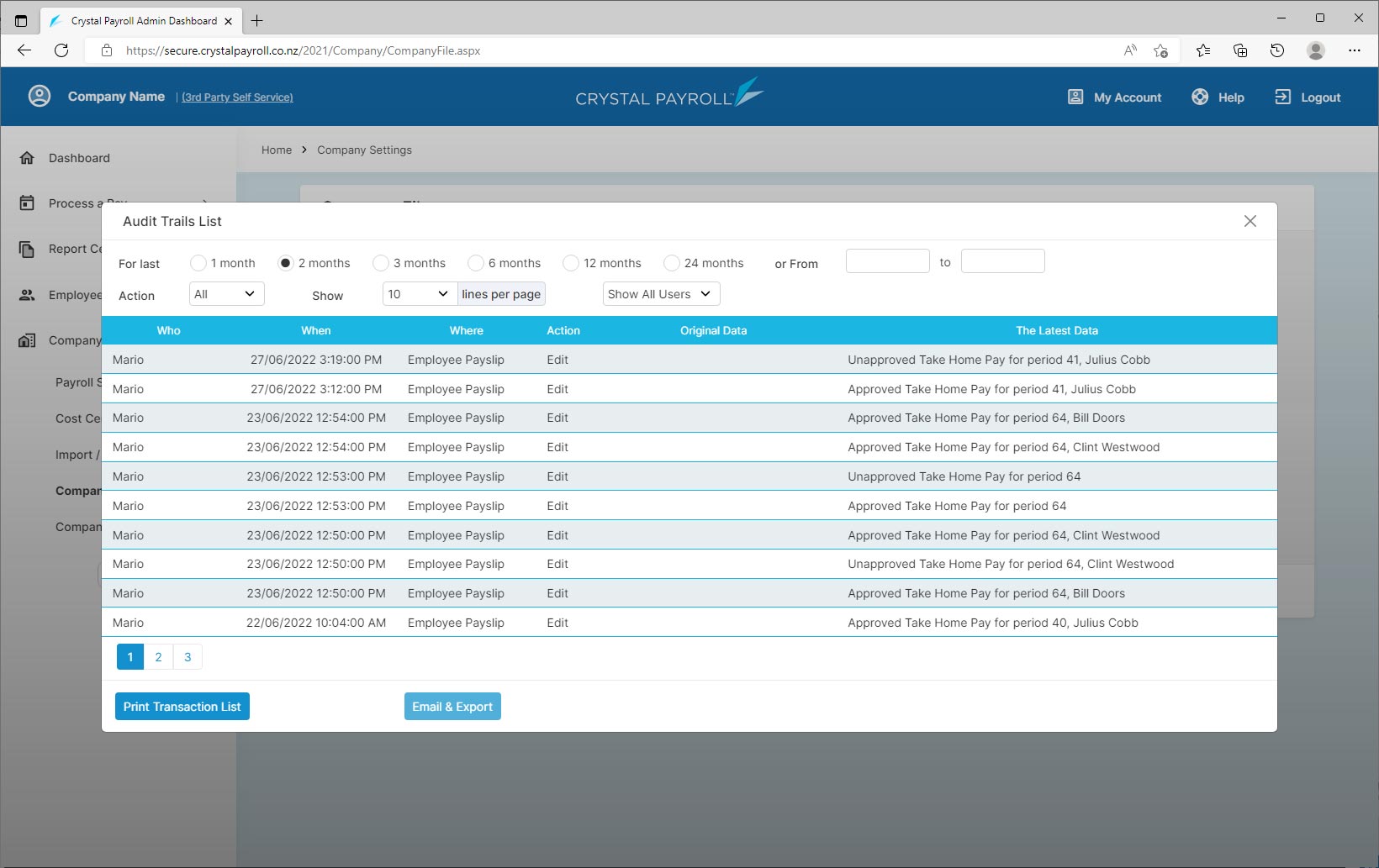 Screenshot 4 for app Crystal Payroll