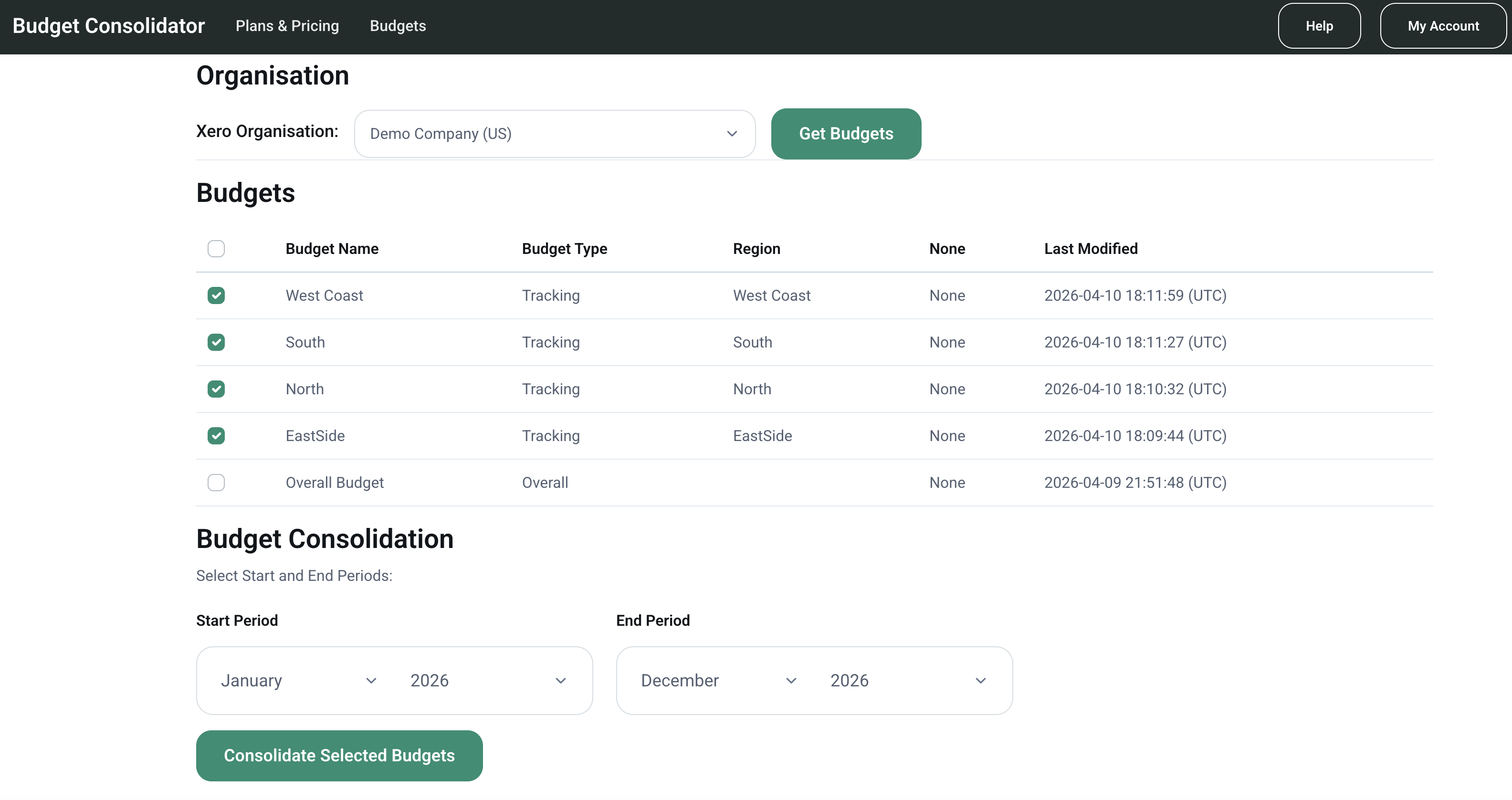 Screenshot 2 for app Budget Consolidator