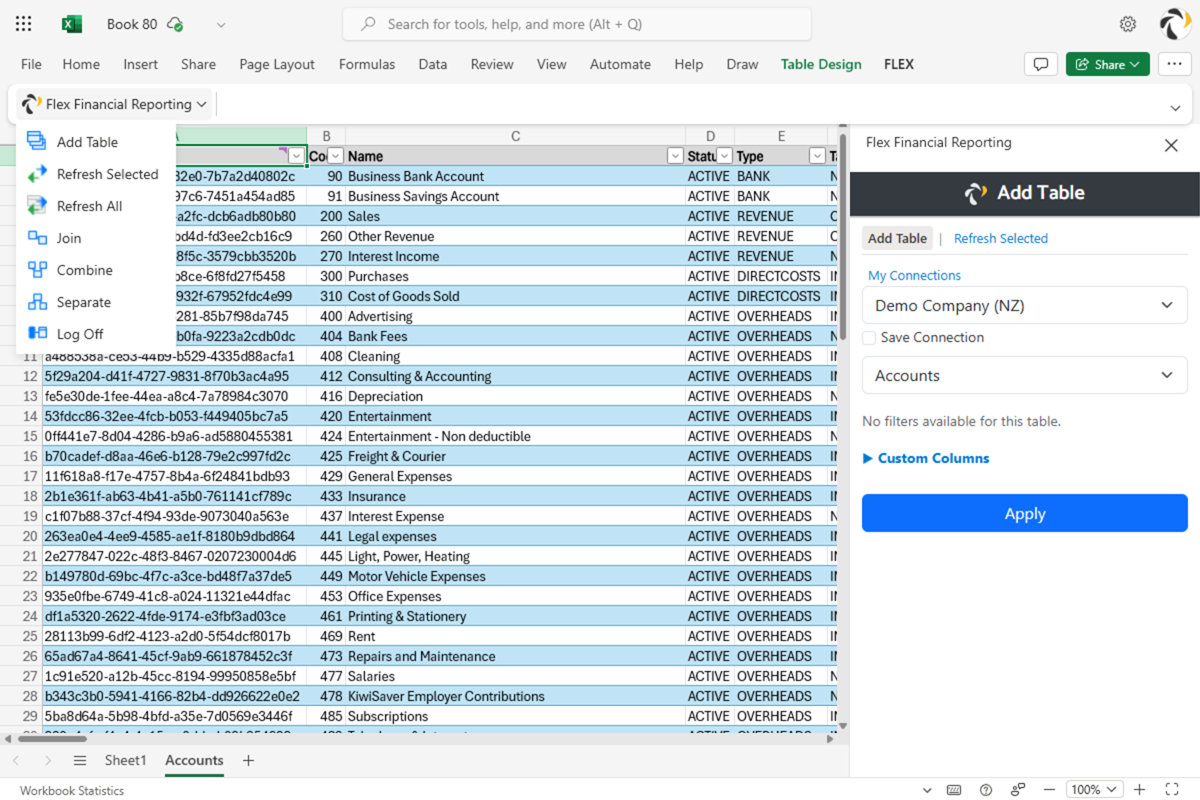Screenshot 1 for app Flex Financial Reporting