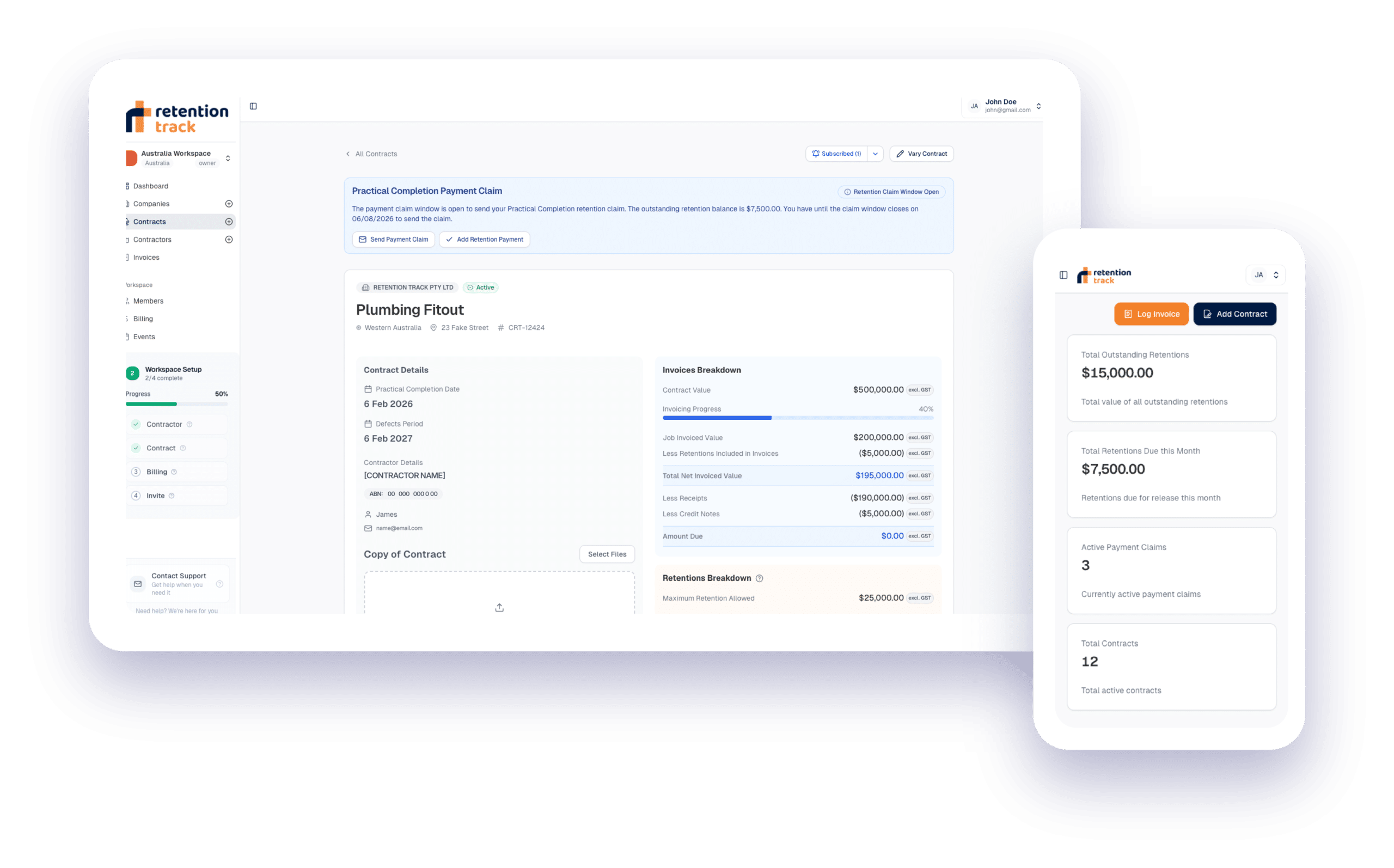 Screenshot 2 for app Retention Track