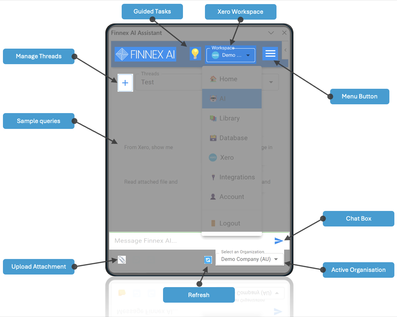 Screenshot 1 for app FINNEX AI Assistant