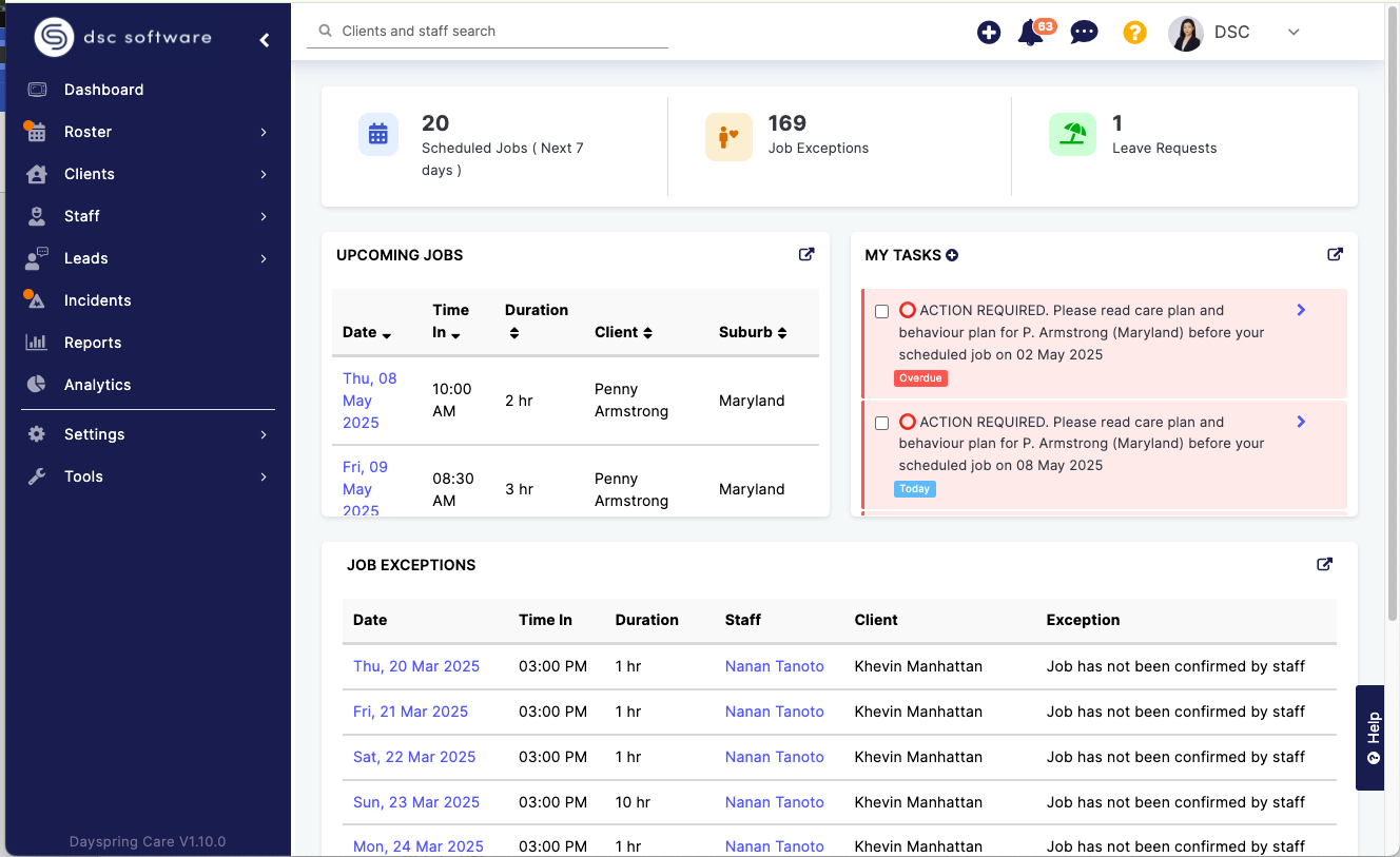 Screenshot 3 for app DayspringCare Software
