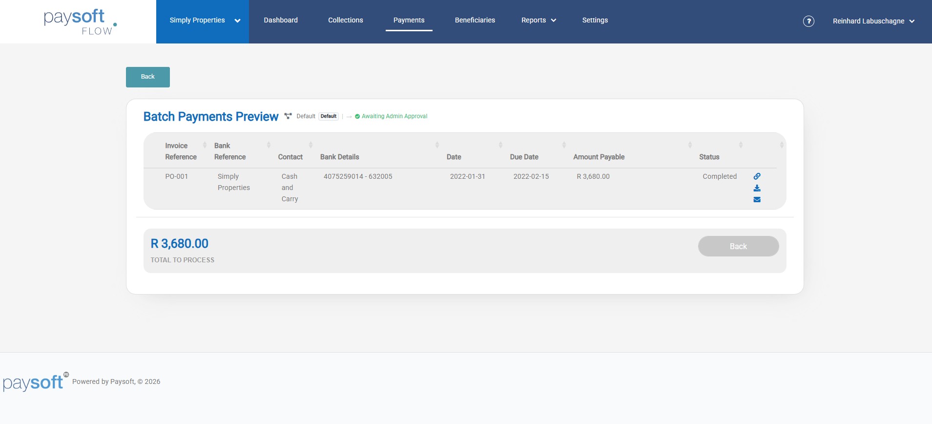 Screenshot 1 for app Paysoft Flow