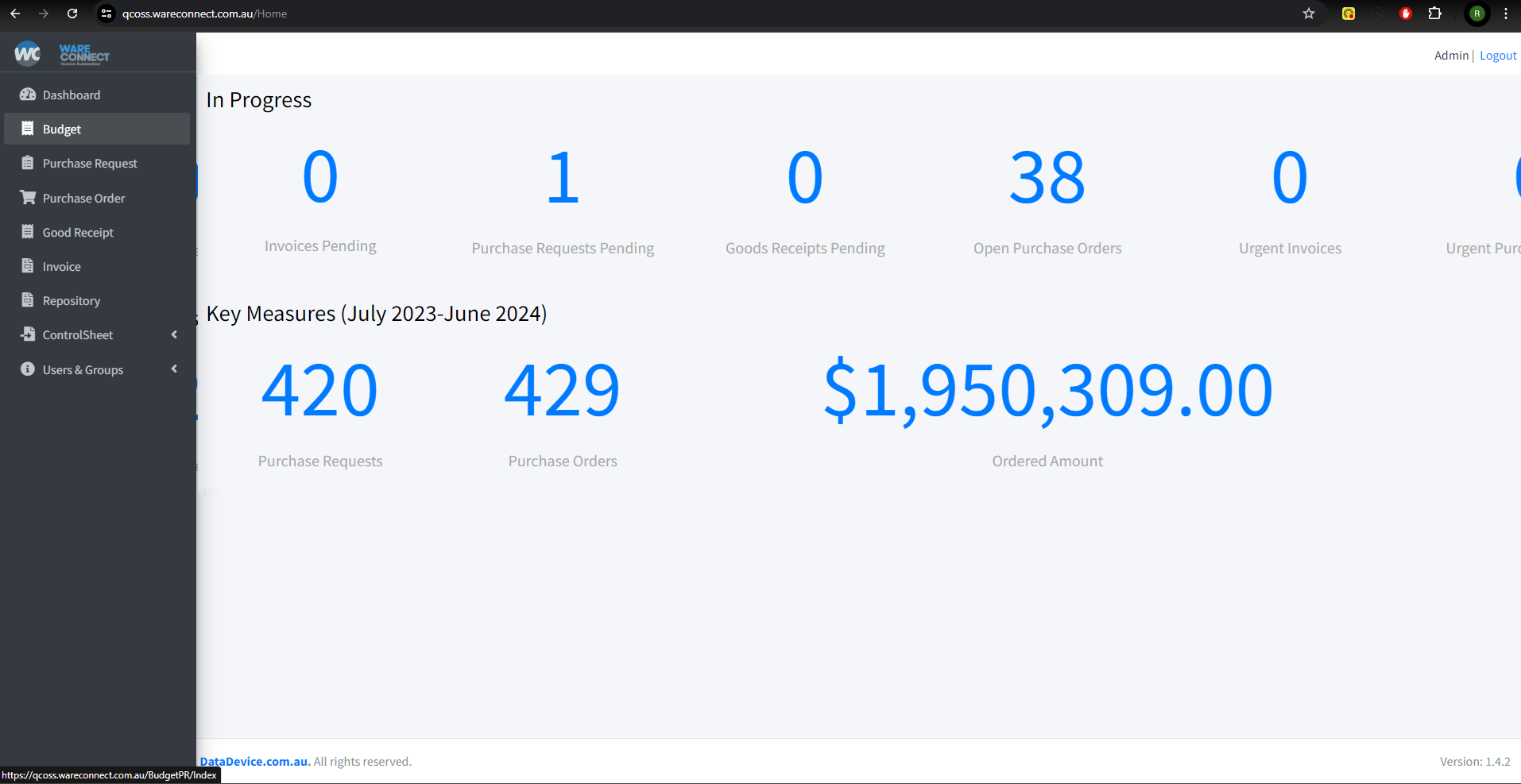 Screenshot 1 for app WareConnect