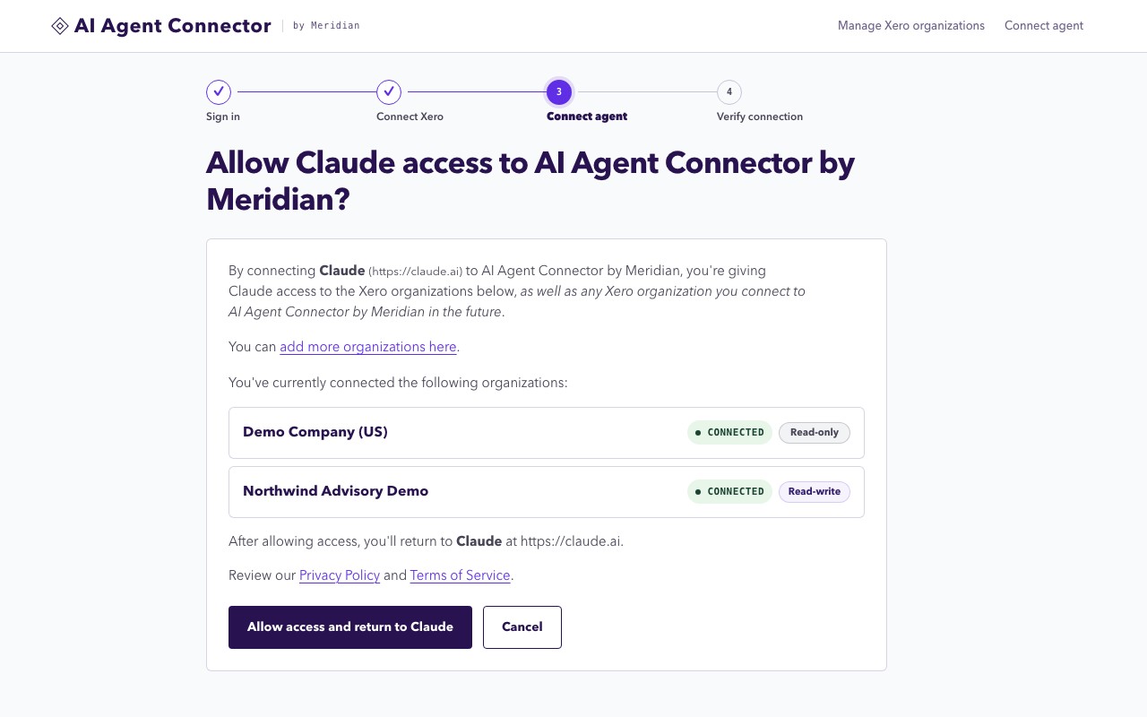 Screenshot 4 for app AI agent connector by Meridian