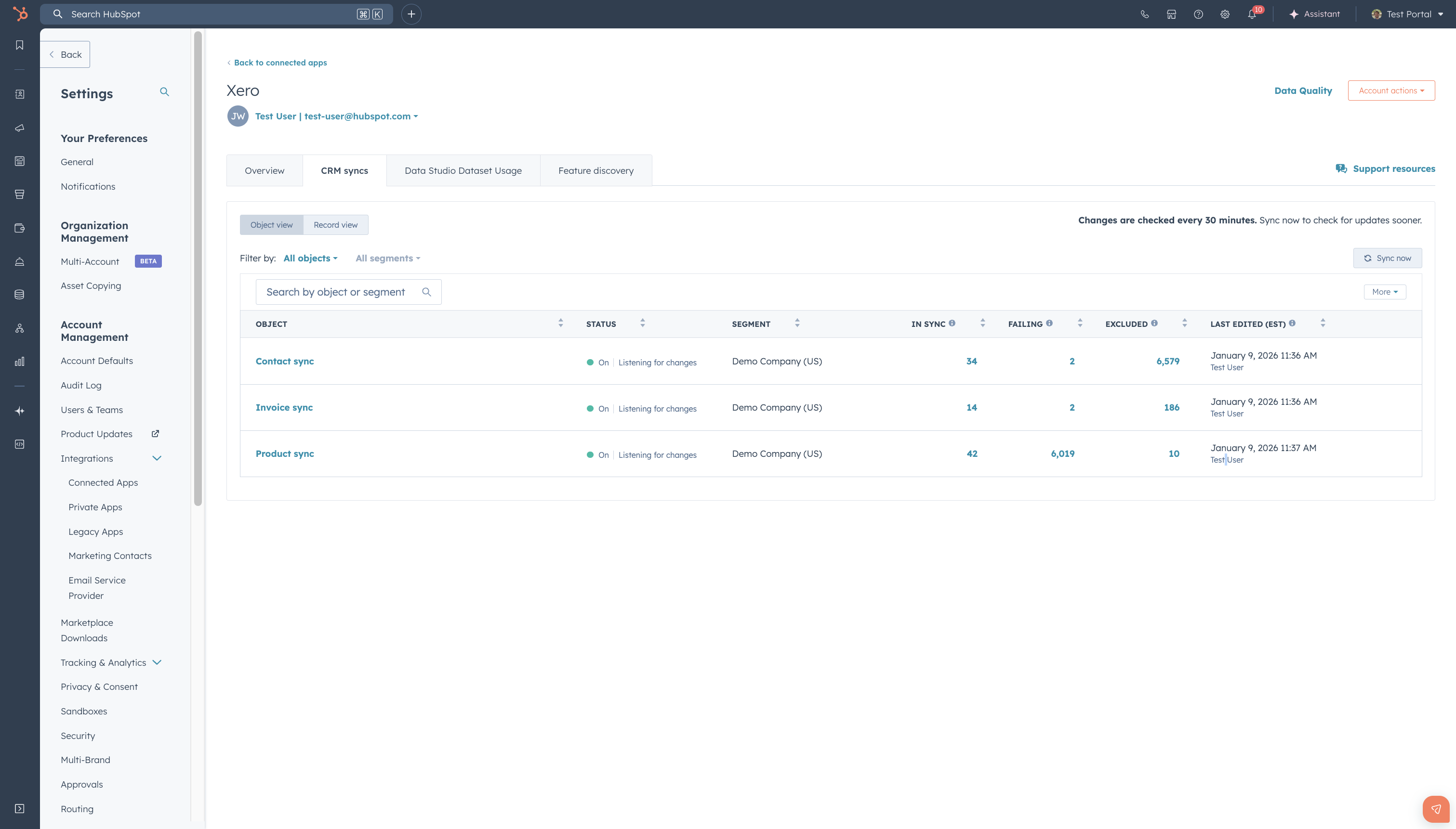 Screenshot 1 for app Data sync by HubSpot
