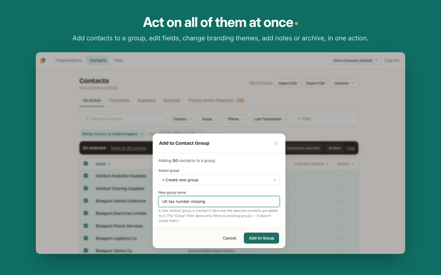 Screenshot 2 for app Bulk Contact Manager