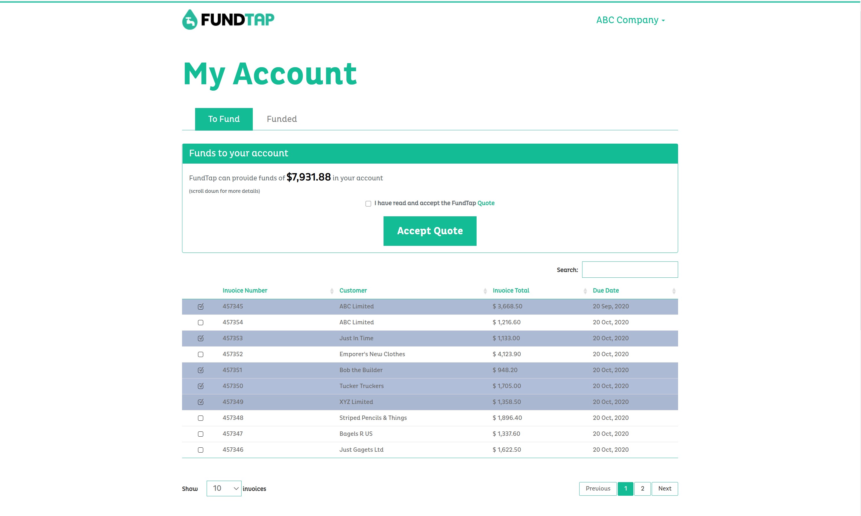 Screenshot 1 for app FundTap