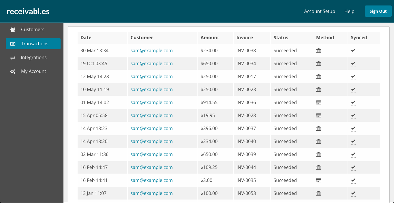 Screenshot 3 for app receivabl.es