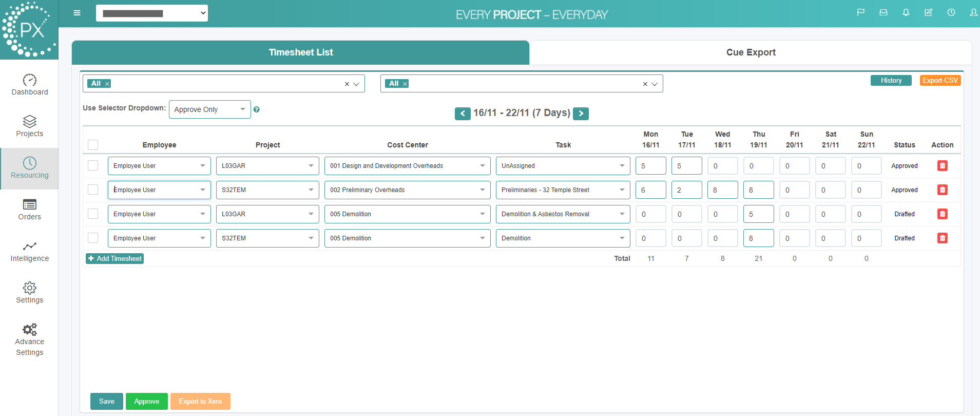 Screenshot 1 for app PX360 Project Manager