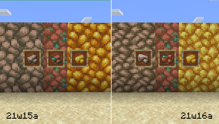 Snapshot 21w16a Texture Comparison