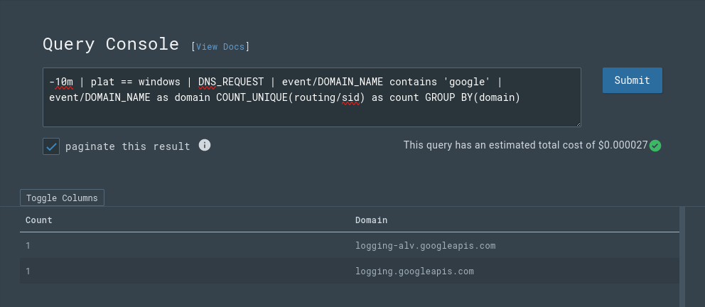 LimaCharlie Query Language (LCQL) | LimaCharlie