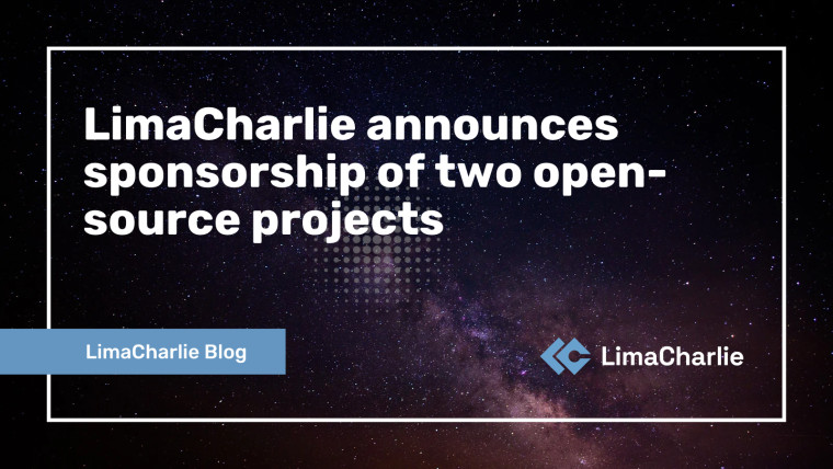 LimaCharlie announces sponsorship of two open source projects
