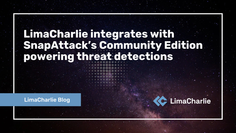 LimaCharlie SnapAttack Community Edition integration