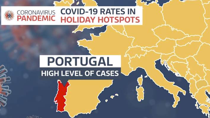 Covid-19 rates in holiday hotspots