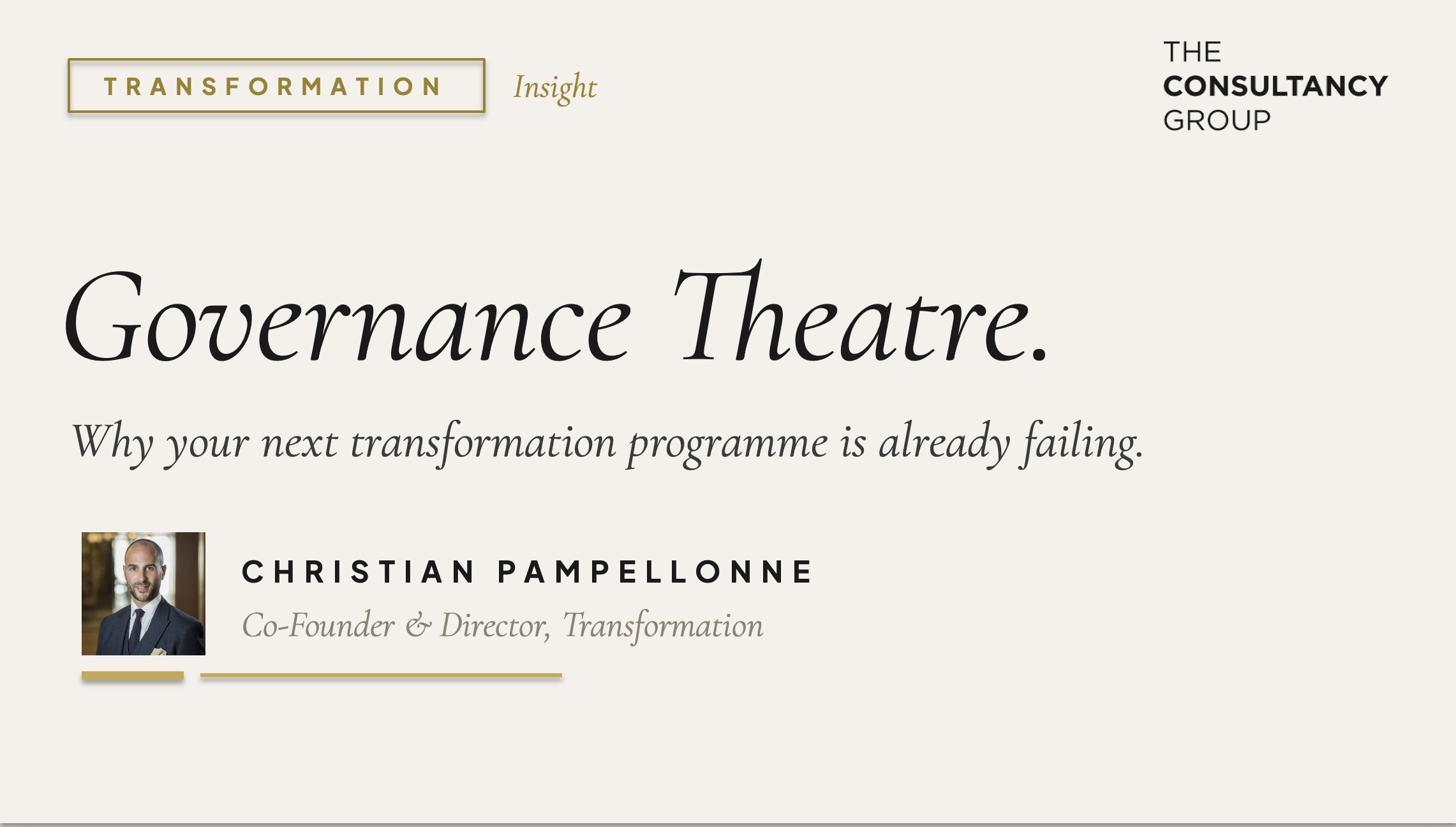 Governance-Theatre