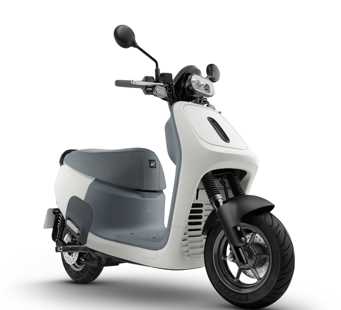 Motocicleta Gogoro Viva Mix en primer plano galgo Colombia