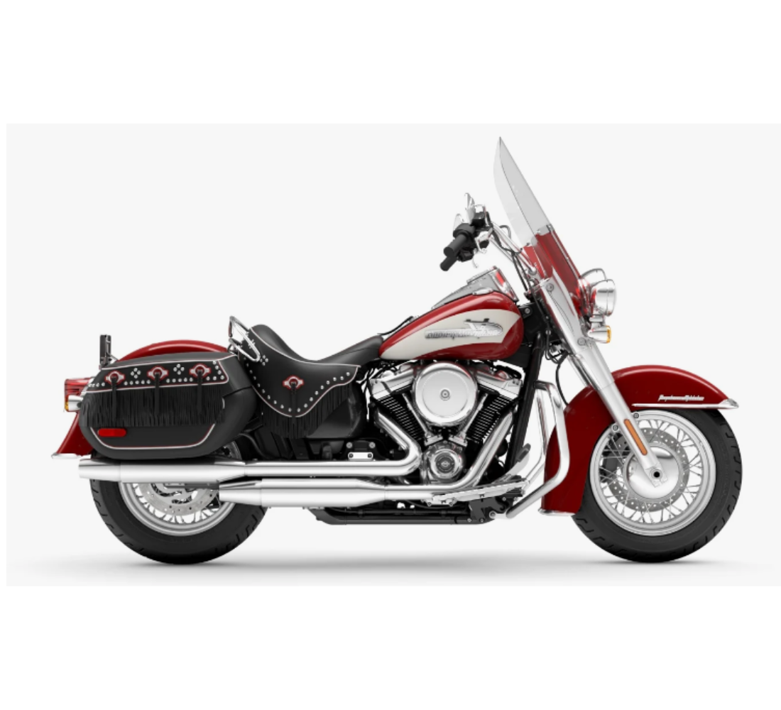 Motocicleta Harley Davidson Hydra-Glide Revival en plano lateral galgo México