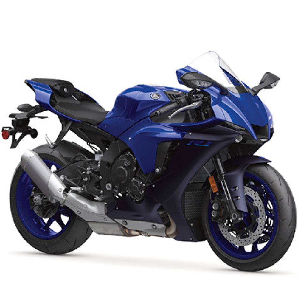 Motocicleta Yamaha R1 en primer plano galgo Colombia